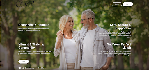 Cosy dating brand — creative refresh example